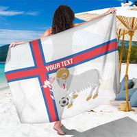 Custom Faroe Islands Football Sarong Coat Of Arms Flag Style