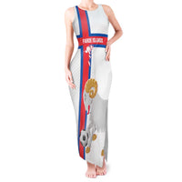 Custom Faroe Islands Football Tank Maxi Dress Coat Of Arms Flag Style