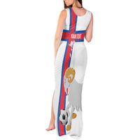 Custom Faroe Islands Football Tank Maxi Dress Coat Of Arms Flag Style