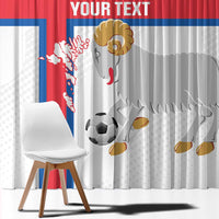 Custom Faroe Islands Football Window Curtain Coat Of Arms Flag Style