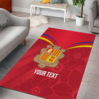 Custom Andorra Football Area Rug Come On Tricolors Poet's Narcissus