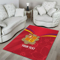 Custom Andorra Football Area Rug Come On Tricolors Poet's Narcissus