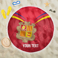 Custom Andorra Football Beach Blanket Come On Tricolors Poet's Narcissus