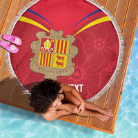 Custom Andorra Football Beach Blanket Come On Tricolors Poet's Narcissus