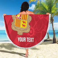 Custom Andorra Football Beach Blanket Come On Tricolors Poet's Narcissus