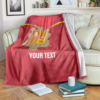 Custom Andorra Football Blanket Come On Tricolors Poet's Narcissus