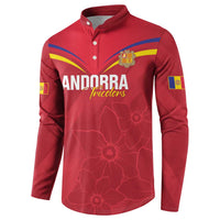 Custom Andorra Football Button Sweatshirt Come On Tricolors Poet's Narcissus