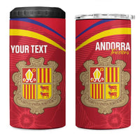 Custom Andorra Football 4 in 1 Can Cooler Tumbler Come On Tricolors Poet's Narcissus