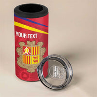 Custom Andorra Football 4 in 1 Can Cooler Tumbler Come On Tricolors Poet's Narcissus