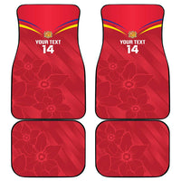 Custom Andorra Football Car Mats Come On Tricolors Poet's Narcissus