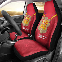 Custom Andorra Football Car Seat Cover Come On Tricolors Poet's Narcissus