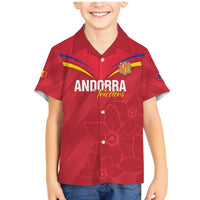Custom Andorra Football Family Matching Mermaid Dress and Hawaiian Shirt Come On Tricolors Poet's Narcissus