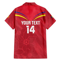 Custom Andorra Football Family Matching Off The Shoulder Long Sleeve Dress and Hawaiian Shirt Come On Tricolors Poet's Narcissus