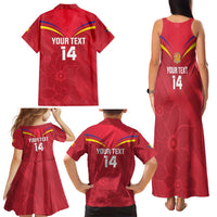 Custom Andorra Football Family Matching Tank Maxi Dress and Hawaiian Shirt Come On Tricolors Poet's Narcissus