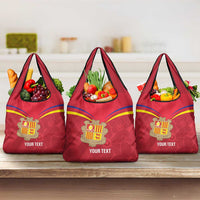 Custom Andorra Football Grocery Bag Come On Tricolors Poet's Narcissus