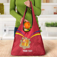 Custom Andorra Football Grocery Bag Come On Tricolors Poet's Narcissus