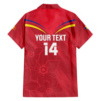 Custom Andorra Football Hawaiian Shirt Come On Tricolors Poet's Narcissus