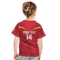 Custom Andorra Football Kid T Shirt Come On Tricolors Poet's Narcissus