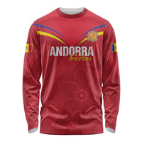 Custom Andorra Football Long Sleeve Shirt Come On Tricolors Poet's Narcissus