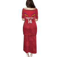 Custom Andorra Football Puletasi Come On Tricolors Poet's Narcissus