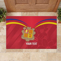 Custom Andorra Football Rubber Doormat Come On Tricolors Poet's Narcissus