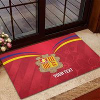 Custom Andorra Football Rubber Doormat Come On Tricolors Poet's Narcissus