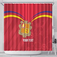 Custom Andorra Football Shower Curtain Come On Tricolors Poet's Narcissus
