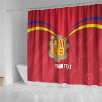 Custom Andorra Football Shower Curtain Come On Tricolors Poet's Narcissus