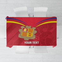 Custom Andorra Football Tablecloth Come On Tricolors Poet's Narcissus