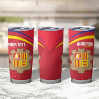 Custom Andorra Football Tumbler Cup Come On Tricolors Poet's Narcissus