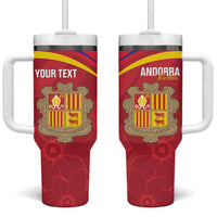 Custom Andorra Football Tumbler With Handle Come On Tricolors Poet's Narcissus
