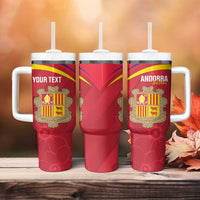 Custom Andorra Football Tumbler With Handle Come On Tricolors Poet's Narcissus