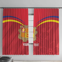 Custom Andorra Football Window Curtain Come On Tricolors Poet's Narcissus