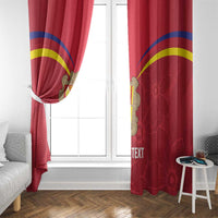 Custom Andorra Football Window Curtain Come On Tricolors Poet's Narcissus
