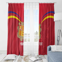 Custom Andorra Football Window Curtain Come On Tricolors Poet's Narcissus