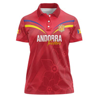 Custom Andorra Football Women Polo Shirt Come On Tricolors Poet's Narcissus