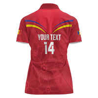Custom Andorra Football Women Polo Shirt Come On Tricolors Poet's Narcissus