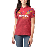 Custom Andorra Football Women Polo Shirt Come On Tricolors Poet's Narcissus