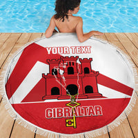 Custom Gibraltar Football Beach Blanket Castle And Key Sporty Style