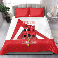 Custom Gibraltar Football Bedding Set Castle And Key Sporty Style