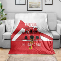 Custom Gibraltar Football Blanket Castle And Key Sporty Style