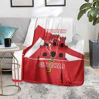 Custom Gibraltar Football Blanket Castle And Key Sporty Style
