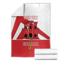 Custom Gibraltar Football Blanket Castle And Key Sporty Style