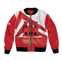 Custom Gibraltar Football Bomber Jacket Castle And Key Sporty Style