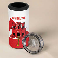 Custom Gibraltar Football 4 in 1 Can Cooler Tumbler Castle And Key Sporty Style