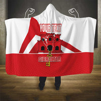 Custom Gibraltar Football Hooded Blanket Castle And Key Sporty Style