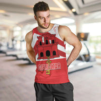 Custom Gibraltar Football Men Tank Top Castle And Key Sporty Style