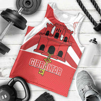 Custom Gibraltar Football Men Tank Top Castle And Key Sporty Style