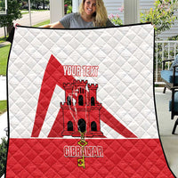 Custom Gibraltar Football Quilt Castle And Key Sporty Style