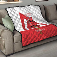 Custom Gibraltar Football Quilt Castle And Key Sporty Style